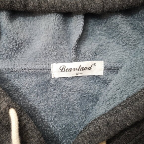 Bearsland Ladies Size Medium Grey Breastfeeding Faux Fur Lined Drawstring Hoodie - Picture 3 of 11